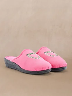 Femme Pédiconfort Lot de 2 paires de mules brodées