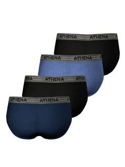 Homme Athéna Lot de 4 slips Basic Coton