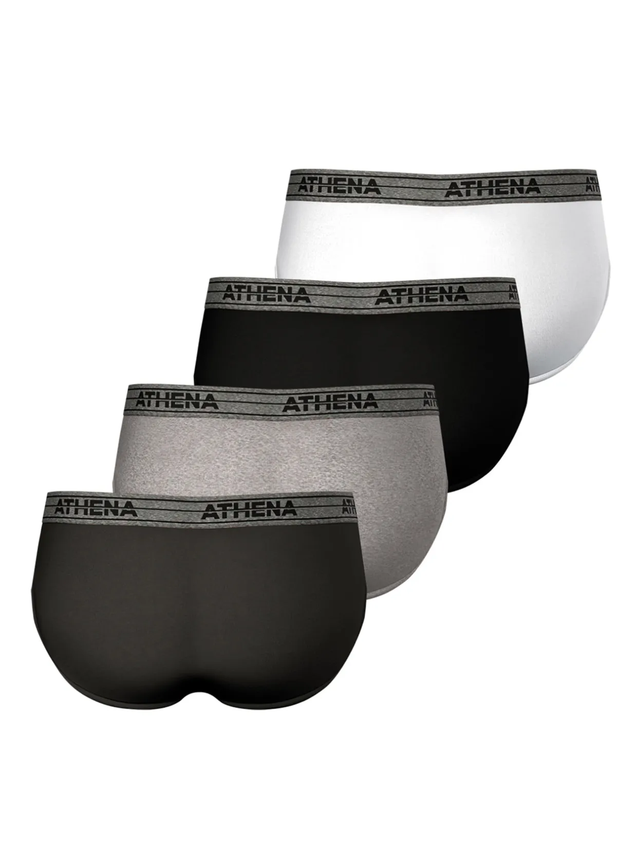 Homme Athéna Lot de 4 slips Basic Coton