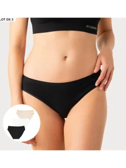 Athéna Lot de 3 slips Basic Ecopack