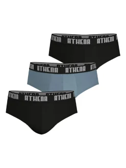 Homme Athéna Lot de 3 slips coton stretch