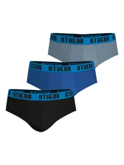 Homme Athéna Lot de 3 slips coton stretch
