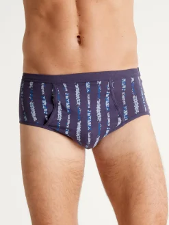 Homme Daxon Lot de 4 slips hauts ouverts pur coton