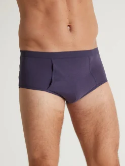 Homme Daxon Lot de 4 slips hauts ouverts pur coton