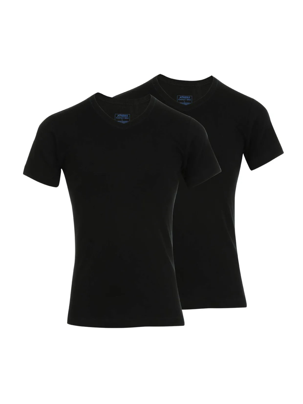 Homme Athéna Lot de 2 tee-shirts col V coton bio