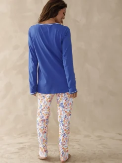 Daxon Lot pyjacourt + pyjama maille pur coton