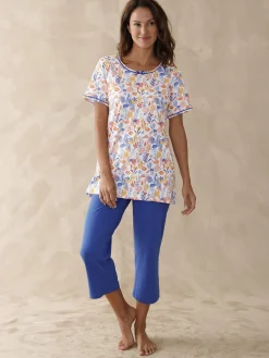 Daxon Lot pyjacourt + pyjama maille pur coton