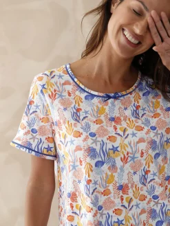 Daxon Lot pyjacourt + pyjama maille pur coton