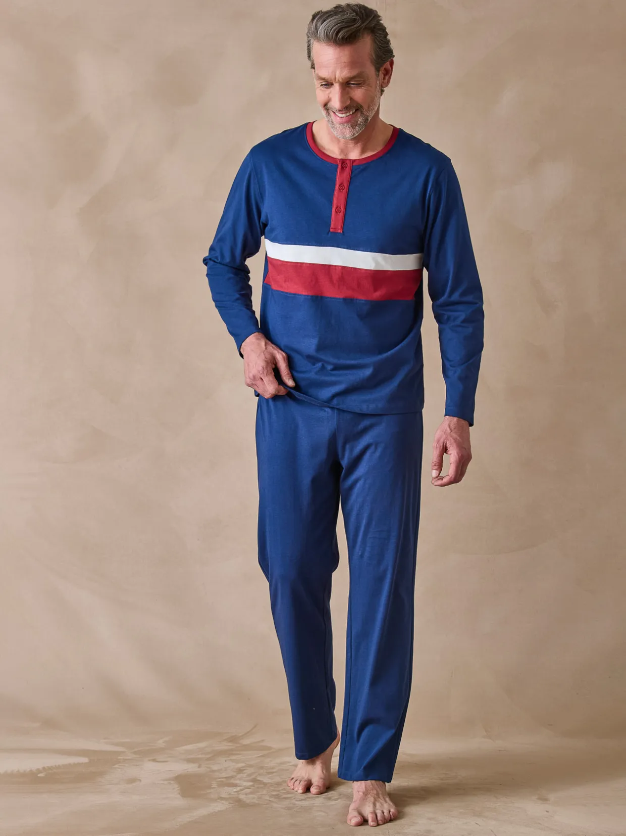 Homme Daxon Lot pyjashort + pyjama jersey pur coton