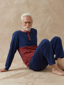 Homme Daxon Lot pyjashort + pyjama maille pur coton