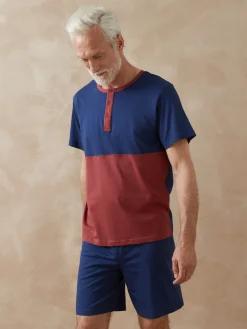 Homme Daxon Lot pyjashort + pyjama maille pur coton