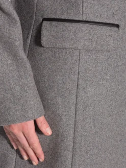 Femme Daxon Manteau coupe droite en drap de laine