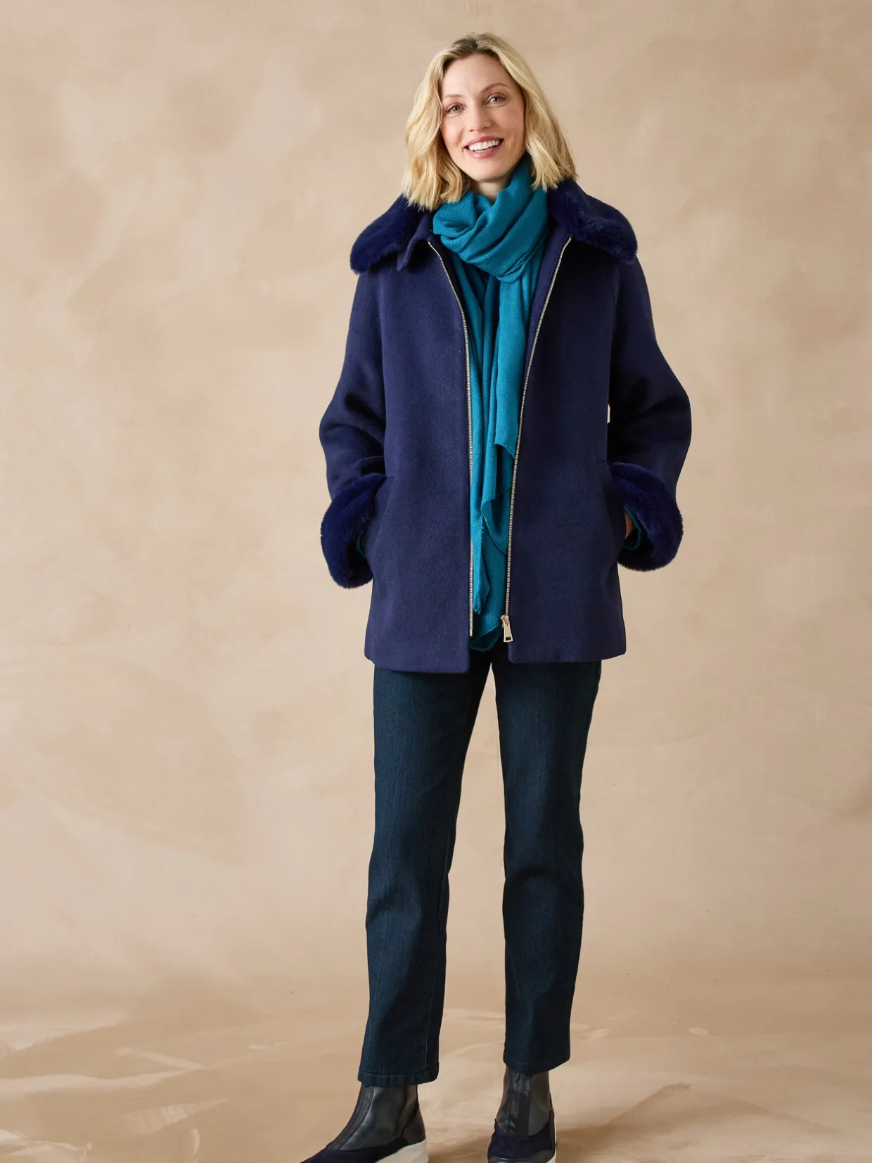 Femme Daxon Manteau court coupe ample