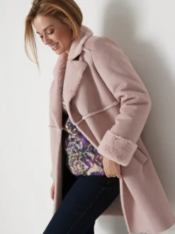 Femme Daxon Manteau mi-long peau lainée