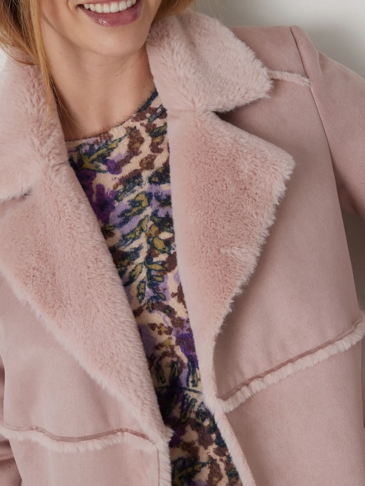 Femme Daxon Manteau mi-long peau lainée