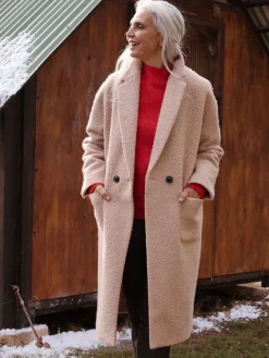 Femme Daxon Manteau tissu bouclette