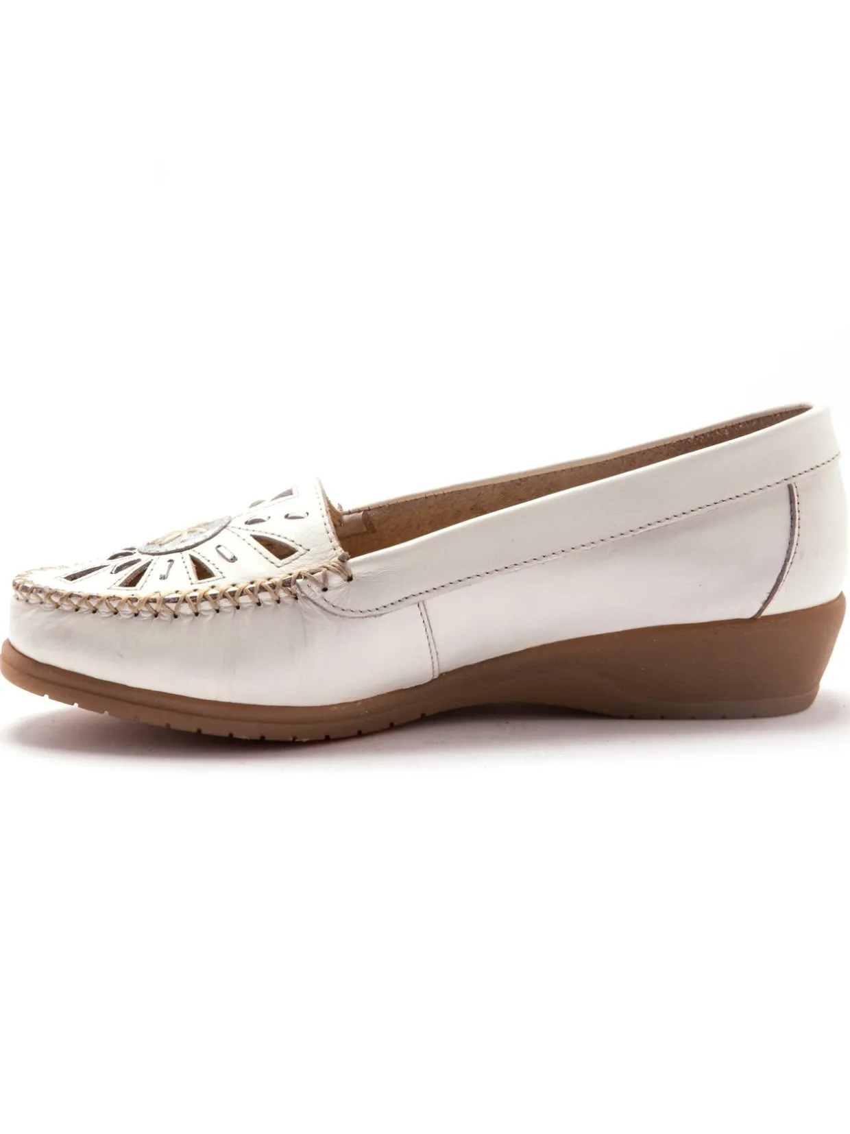 Femme Pédiconfort Mocassins ajourés grande largeur