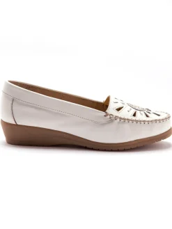 Femme Pédiconfort Mocassins ajourés grande largeur