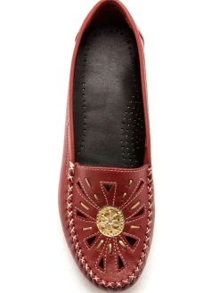 Femme Pédiconfort Mocassins ajourés largeur confort