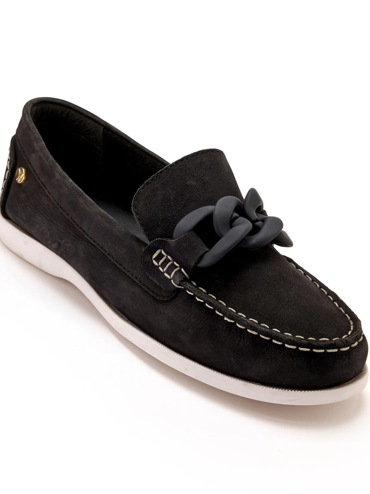 Femme Pédiconfort Mocassins bateau cuir nubuck