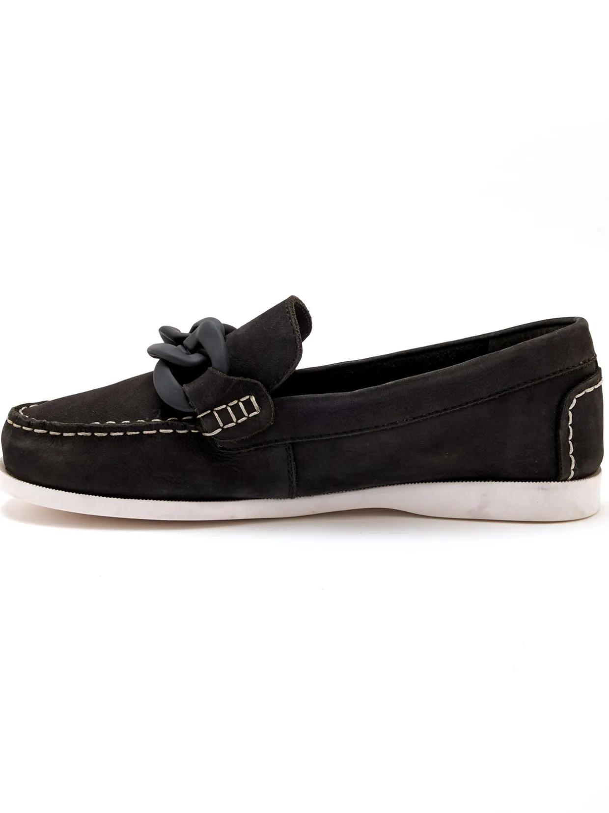 Femme Pédiconfort Mocassins bateau cuir nubuck