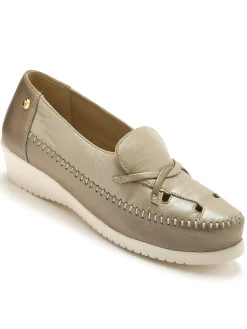 Femme Pédiconfort Mocassins bicolores ajourés