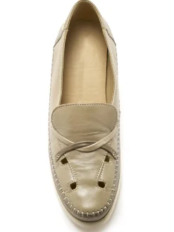 Femme Pédiconfort Mocassins bicolores ajourés