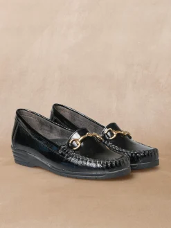 Femme Pédiconfort Mocassins boucle étrier grande largeur