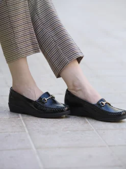 Femme Pédiconfort Mocassins boucle étrier largeur confort