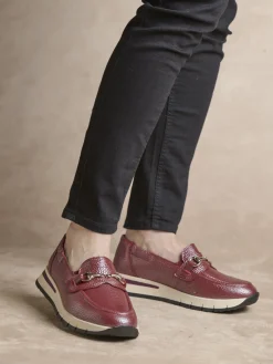 Femme Pédiconfort Mocassins compensées élastiqués côtés