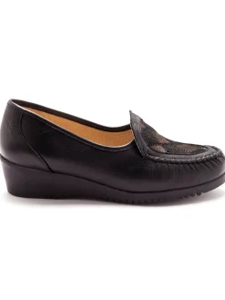 Femme Pédiconfort Mocassins cuir grande largeur souples