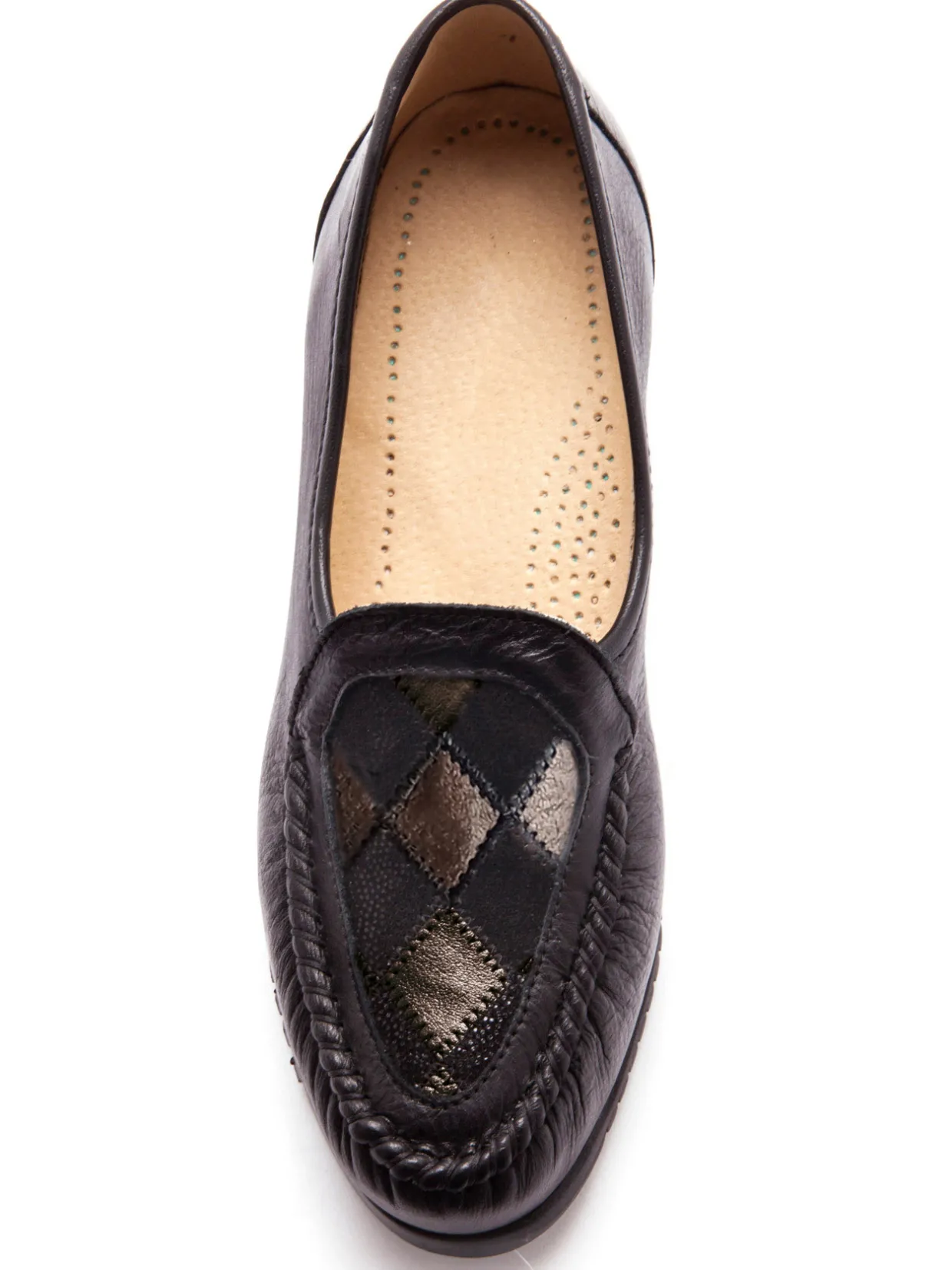 Femme Pédiconfort Mocassins cuir grande largeur souples