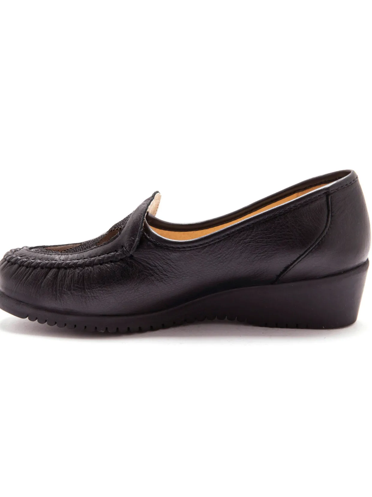Femme Pédiconfort Mocassins cuir grande largeur souples