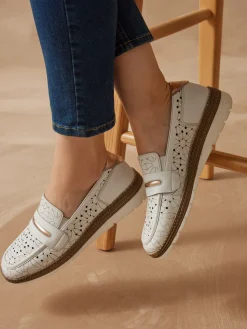 Femme Pédiconfort Mocassins cuir élastiqués côtés