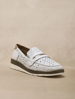 Femme Pédiconfort Mocassins cuir élastiqués côtés