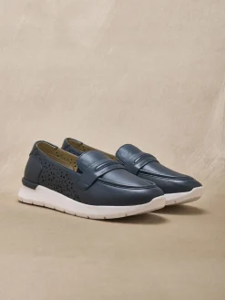 Femme Pédiconfort Mocassins cuir motifs ajourés