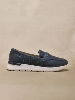 Femme Pédiconfort Mocassins cuir motifs ajourés