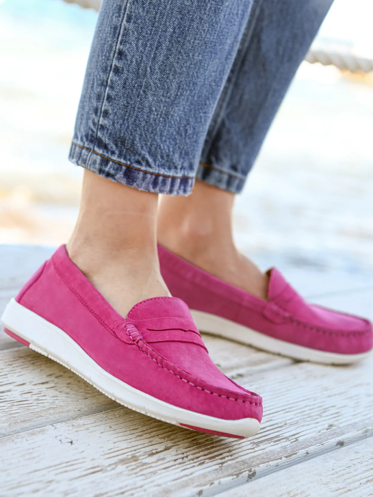 Femme Pédiconfort Mocassins cuir velours