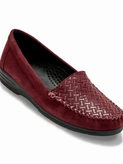 Femme Pédiconfort Mocassins cuir velours grande largeur