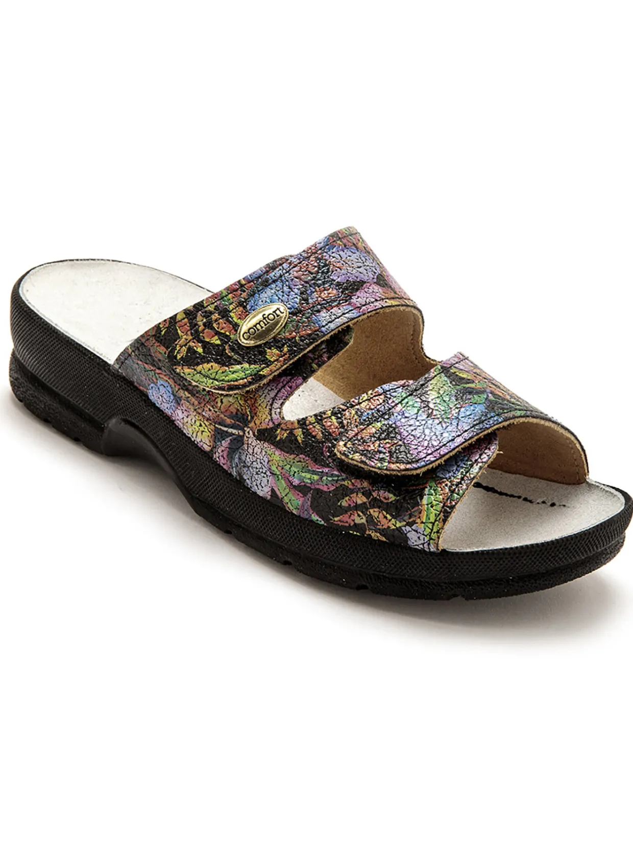 Femme Pédiconfort Mules à scratch extra larges