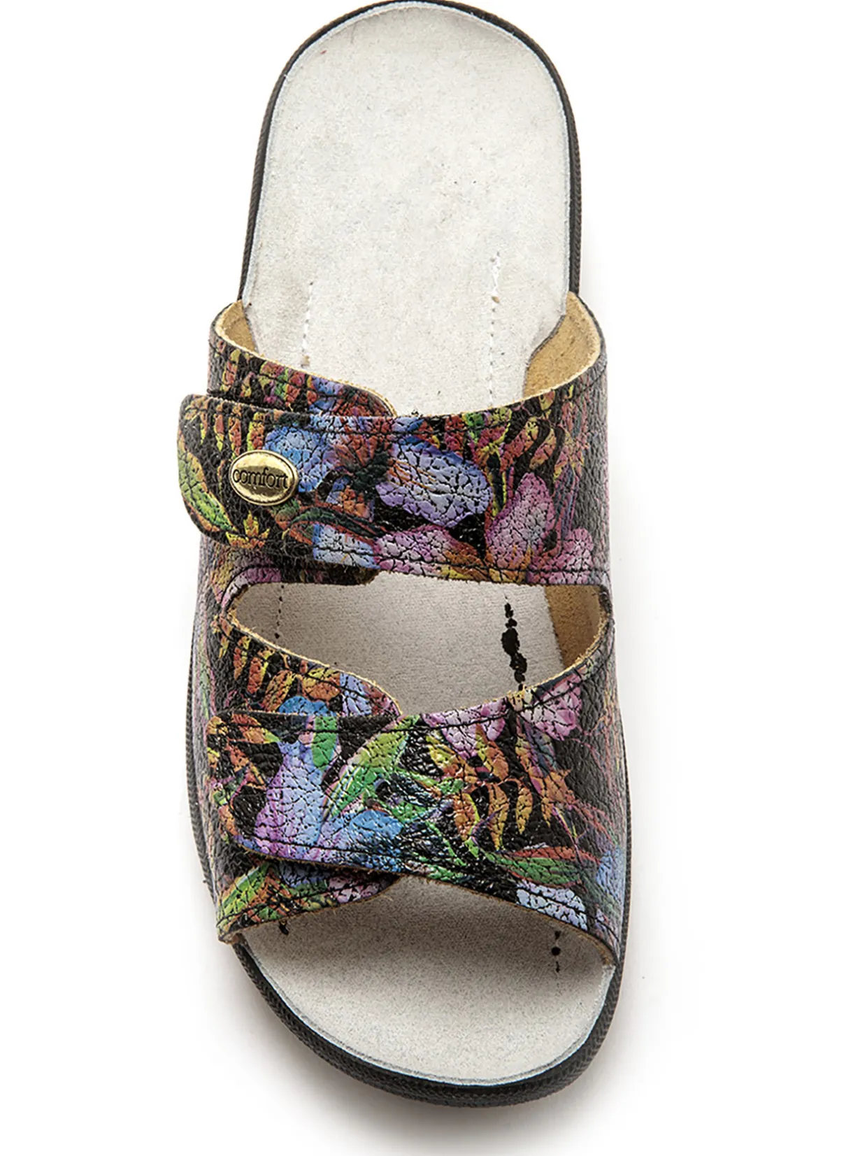 Femme Pédiconfort Mules à scratch extra larges