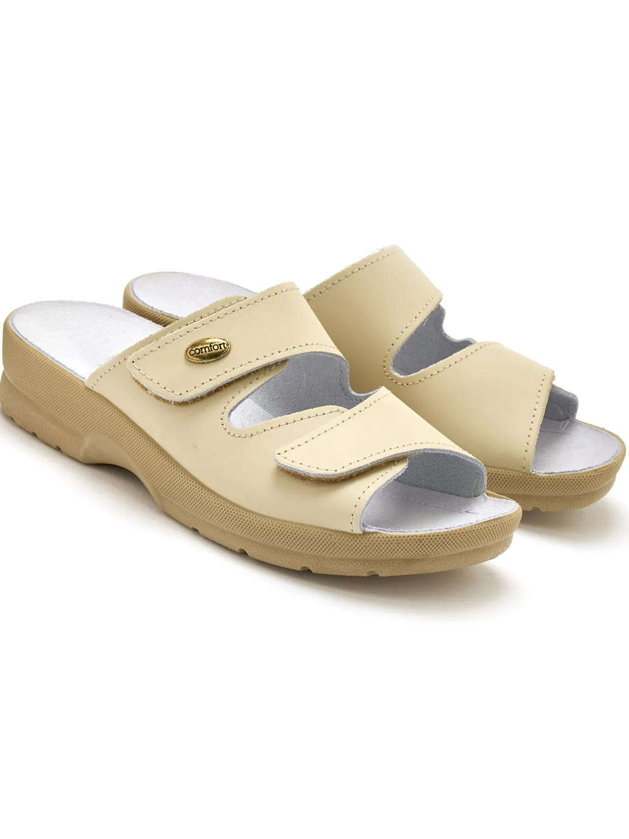 Femme Pédiconfort Mules à scratch extra larges