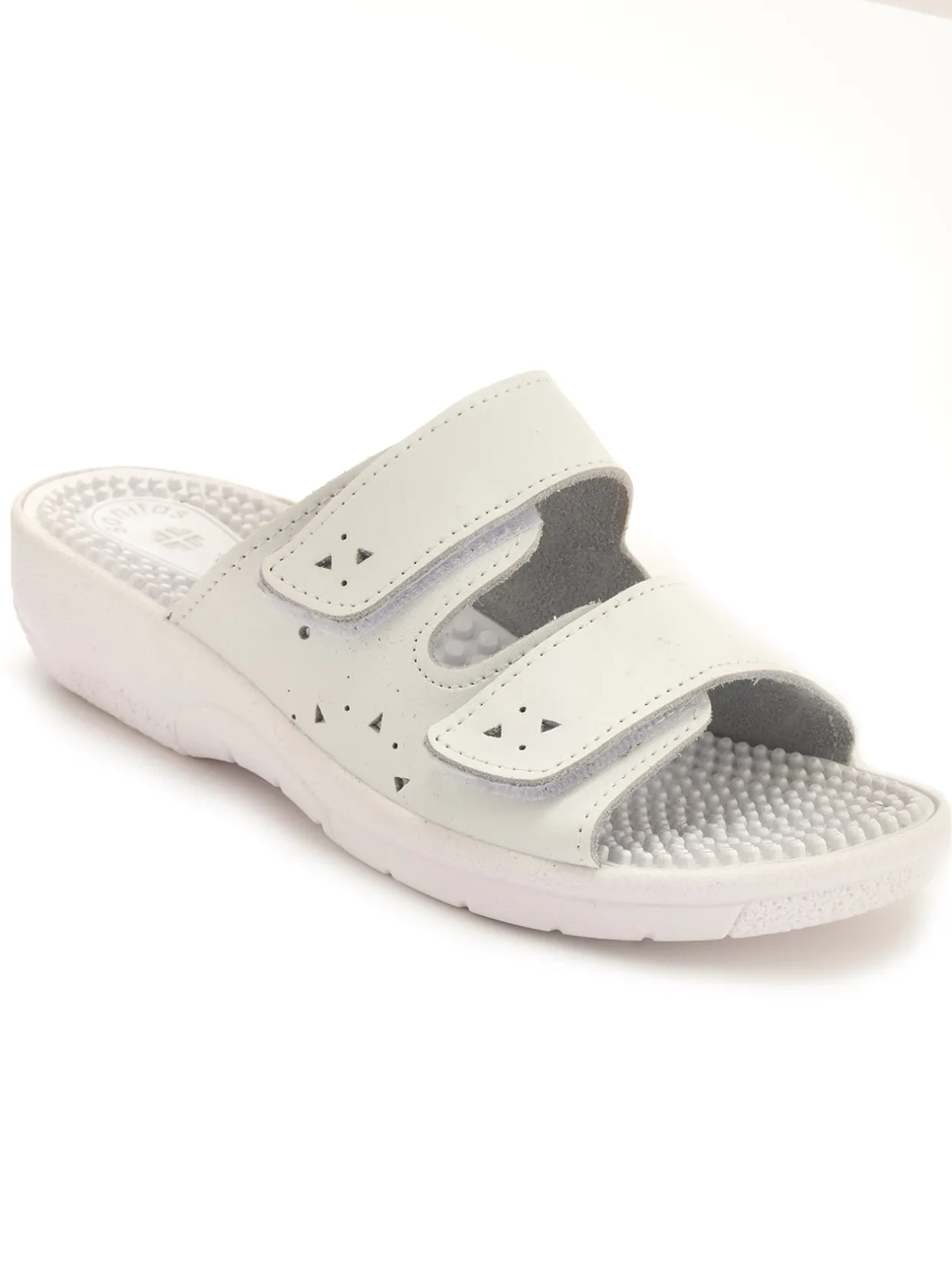 Femme Pédiconfort Mules à scratchs ouverture totale