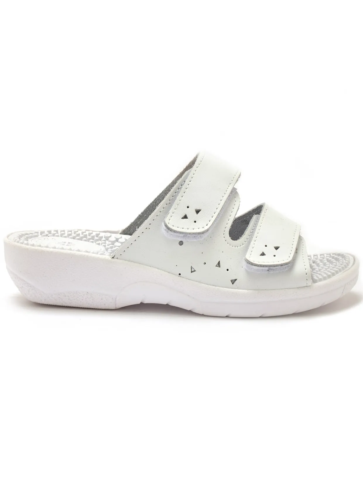 Femme Pédiconfort Mules à scratchs ouverture totale