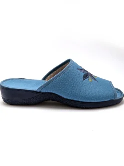 Femme Pédiconfort Mules brodées doublure éponge