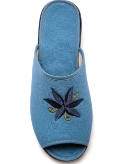 Femme Pédiconfort Mules brodées doublure éponge