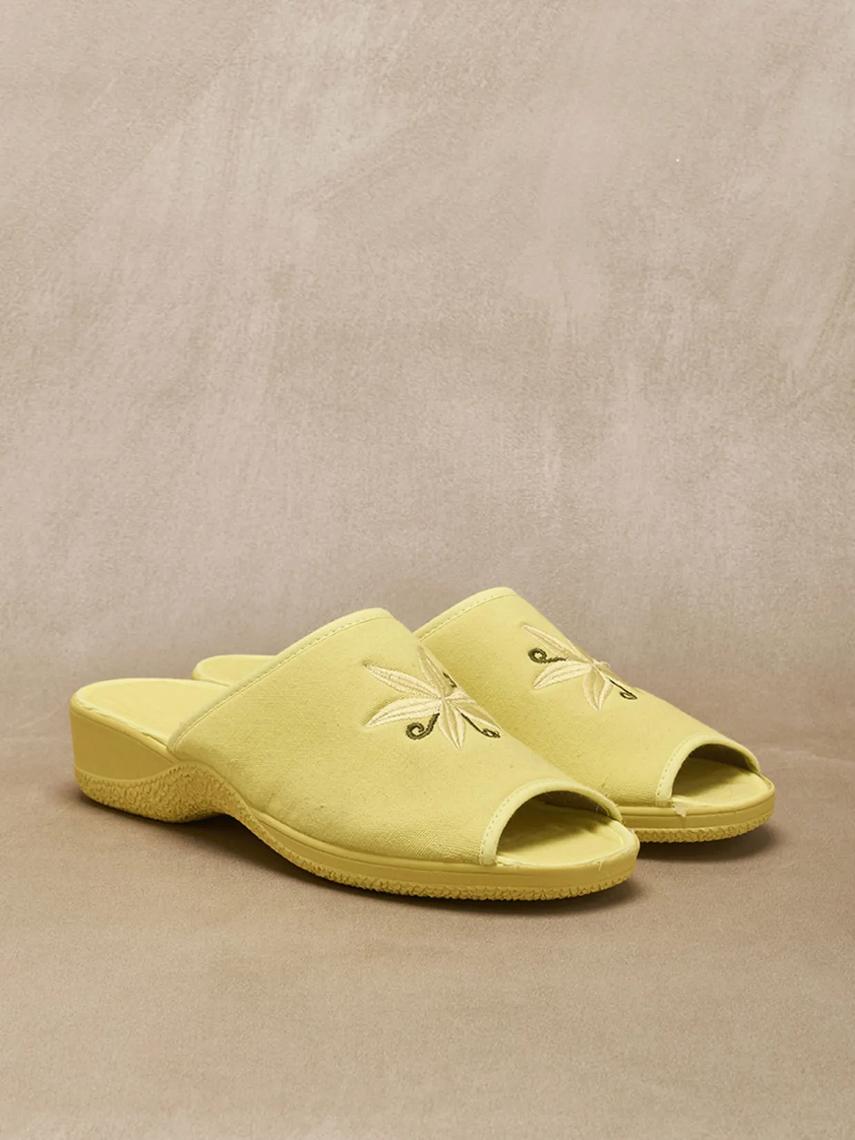 Femme Pédiconfort Mules brodées doublure éponge