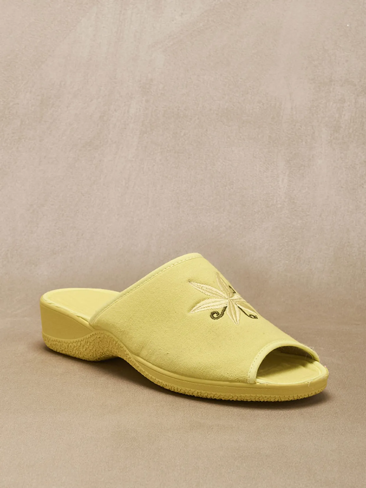 Femme Pédiconfort Mules brodées doublure éponge