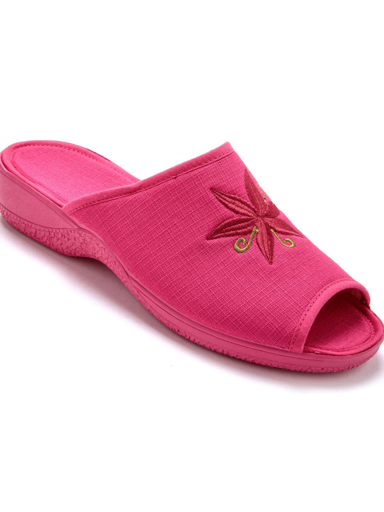 Femme Pédiconfort Mules brodées doublure éponge
