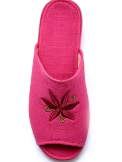 Femme Pédiconfort Mules brodées doublure éponge